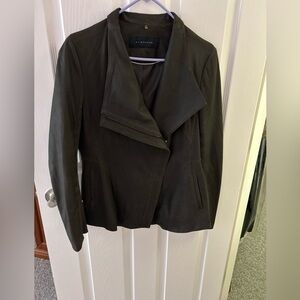 Elie Tahari Women's dark gray lamb leather Jacket